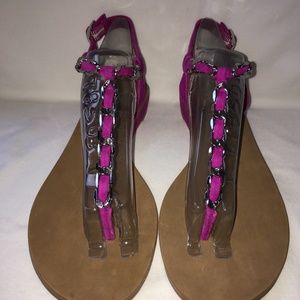👠NEW Jessica Simpson Women 7M Pink Suede Sandal